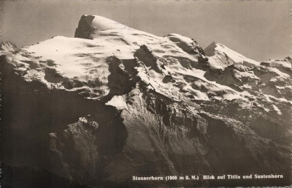 Stanserhorn. Blick auf Titilis und Sustenhorn Vorderseite