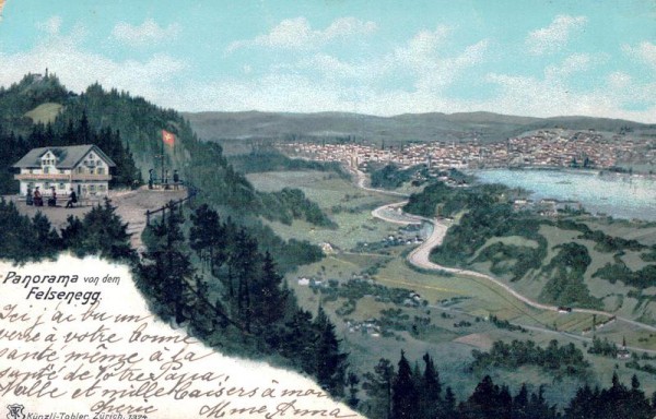 Panorama von dem Felsenegg Vorderseite