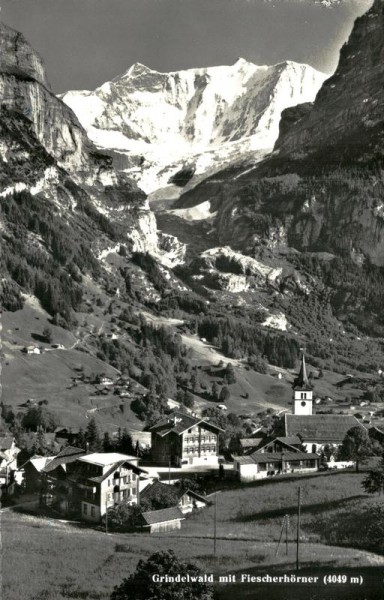 Grindelwald mit Fiescherhörner Vorderseite