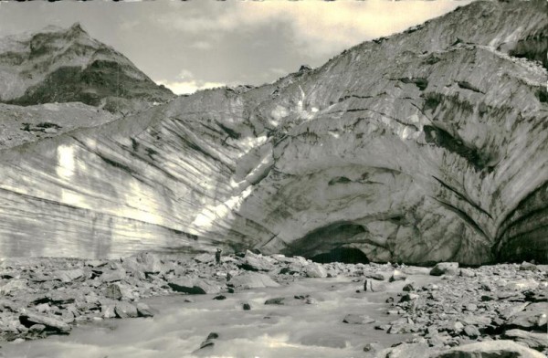 Lötschental, das Gletschertor der Lonza am Langgletscher Vorderseite