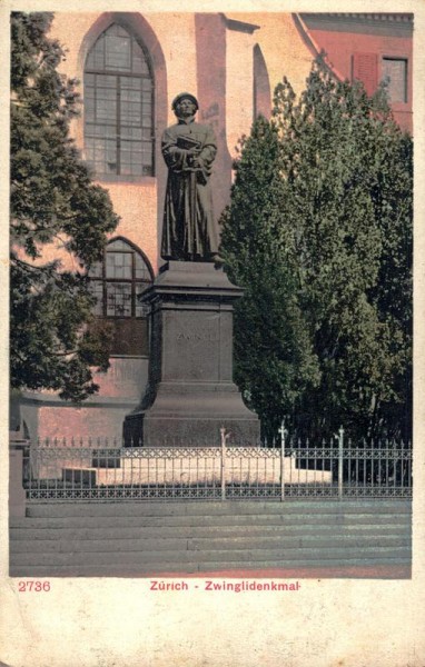 Zürich - Zwinglidenkmal Vorderseite