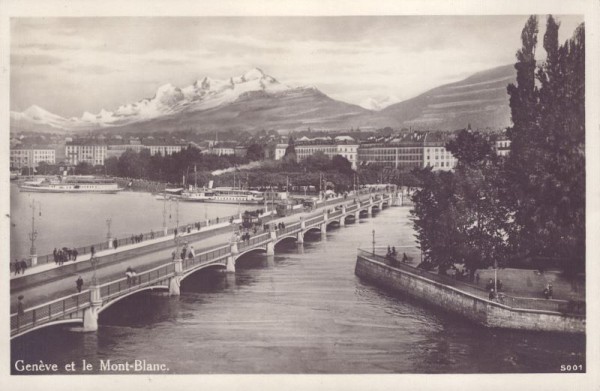 Genève et le Mont-Blanc