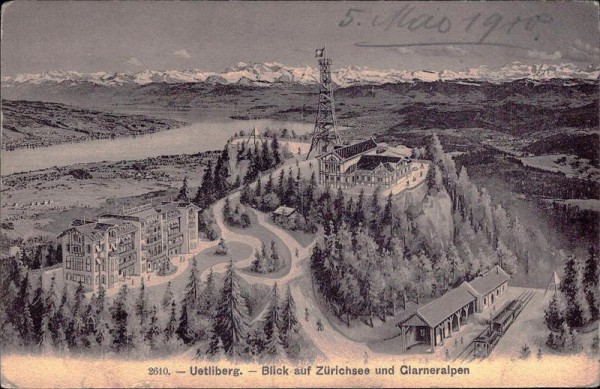 Uetliberg - Blick auf Zürichsee und Glarneralpen Vorderseite