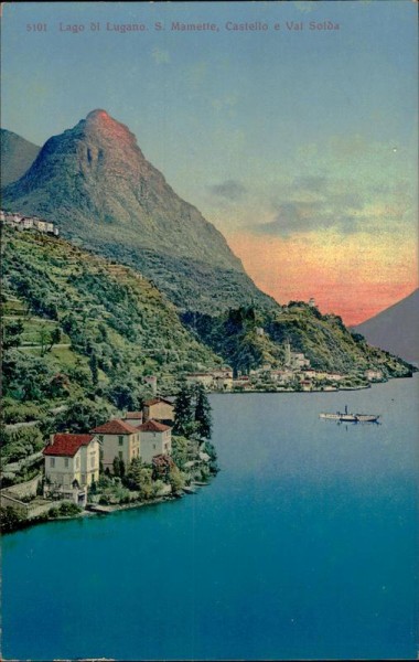 Lago di Lugano. S. Mamette, Castello e Val Solda Vorderseite