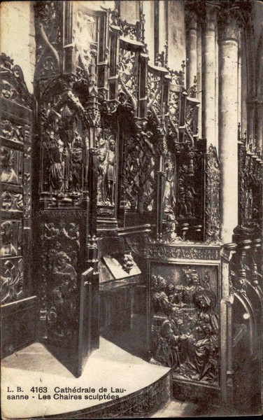 Cathédrale de Lausanne - Les Chaires sculptées Vorderseite