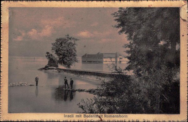 Romanshorn, Inseli mit Badeanstalt Vorderseite