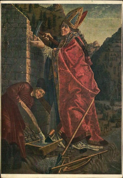 St. Wolfgang als Kirchenbauer Vorderseite