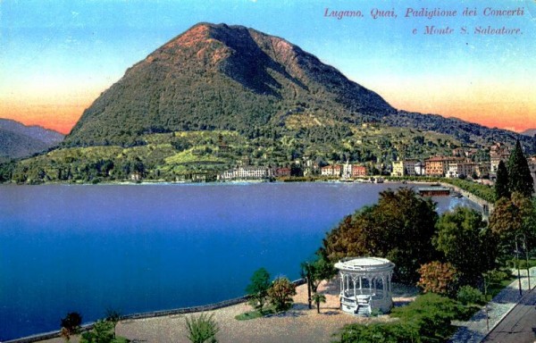 Padiglione dei Concerti e Monte S. Salvatore, Lugano Vorderseite