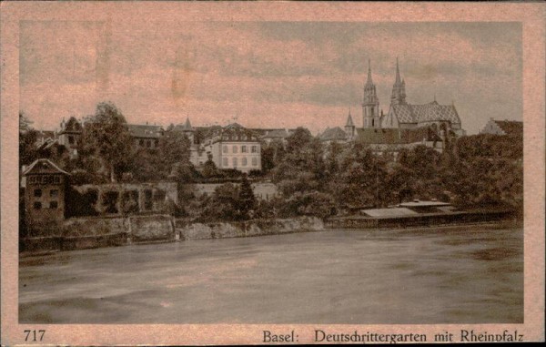 Basel: Deutschrittergarten mit Rheinpfalz Vorderseite