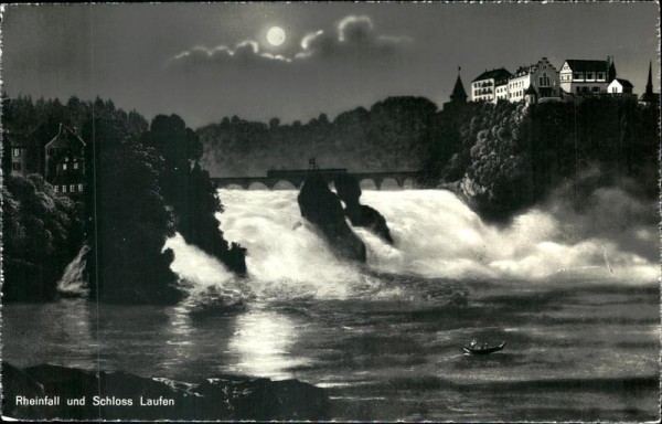 Rheinfall und Schloss Laufen Vorderseite