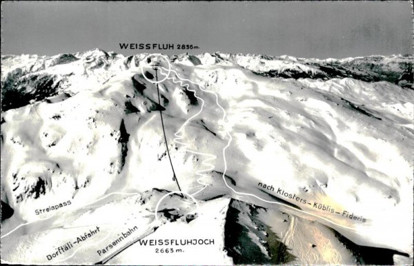 Davos-Parsenn - Skigebiet Vorderseite