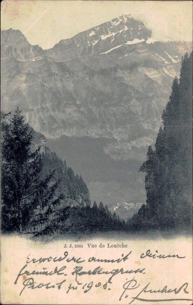 Vue de Loueche, Leuk Vorderseite