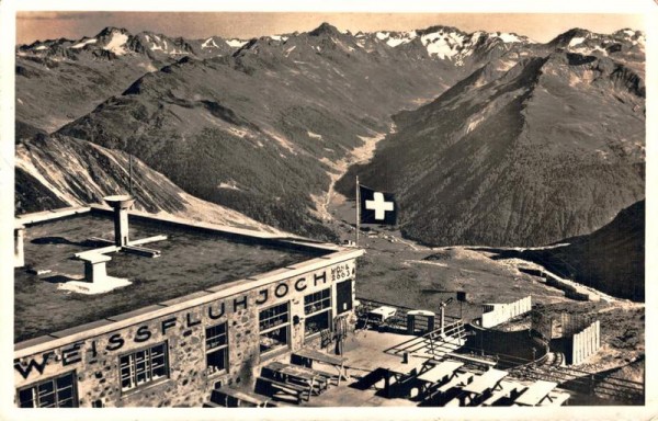 Weissfluhjoch gegen Flüela, Schwarzhorn, Dischmatal u. Piz Vadret Vorderseite