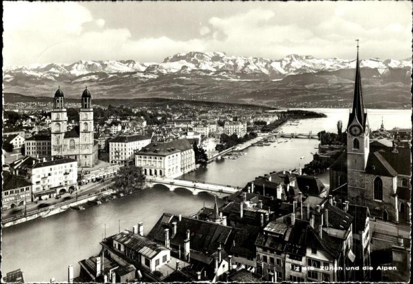 Zürich und die Alpen Vorderseite