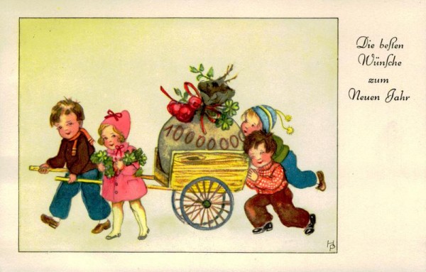 Die besten Wünsche zum neuen Jahr Vorderseite