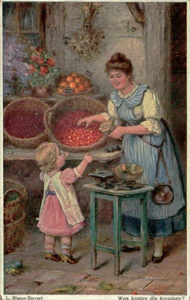 L. Blume-Sievert,Was kosten die Kirschen? Vorderseite