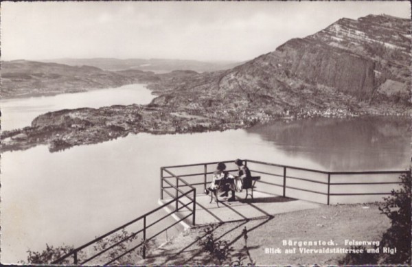 Bürgenstock, Blick auf Vierwaldstättersee und Rigi