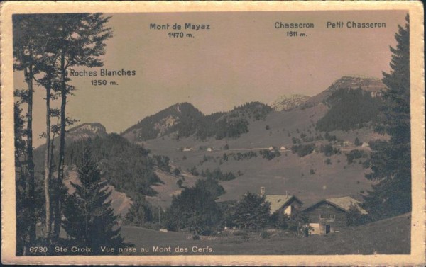 Sainte-Croix, Vue prise au Mont des Cerfs Vorderseite