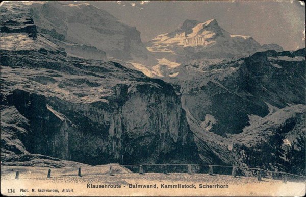 Klausenroute - Balmwand, Kammlistock, Scherrhorn Rückseite