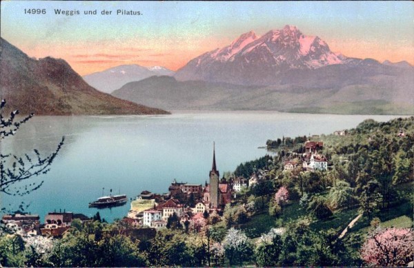 Weggis und der Pilatus. Vorderseite