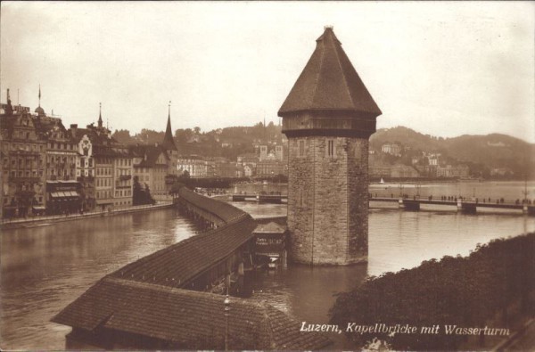 Luzern, Kapellbrücke mit Wasserturm