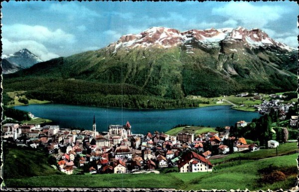 St. Moritz mit Piz Rosatsch Vorderseite