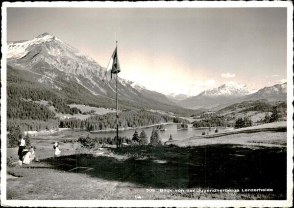 Blick von der Jugendherberge Lenzerheide Vorderseite