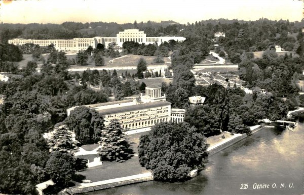 DER "PALAIS DES NATIONS" UND DAS "CENTRE WILLIAM RAPPARD" Vorderseite