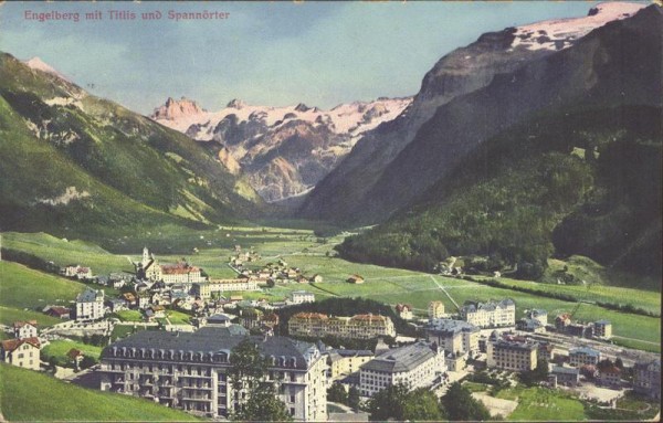 Engelberg mit Titlis und Spannörter. Vorderseite