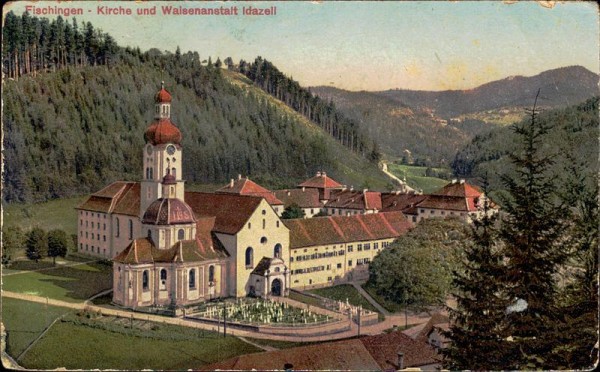 Fischingen - Kirche und Waisenanstalt Idazell Vorderseite