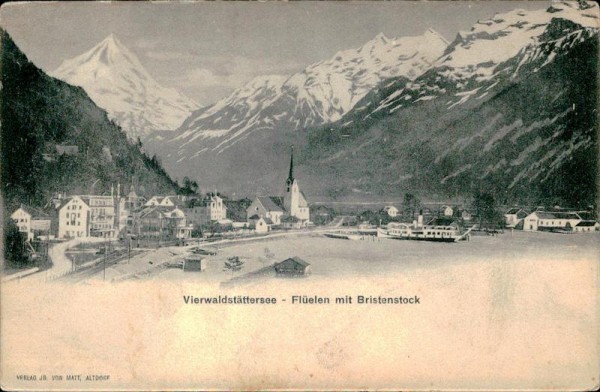 Vierwaldstättersee - Flüelen mit Bristenstock Vorderseite