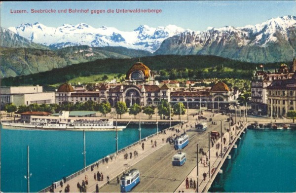 Luzern, Seebrücke, Bahnhof