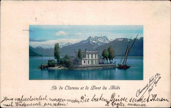 Ile de Clarens et la Dent du Midi Vorderseite