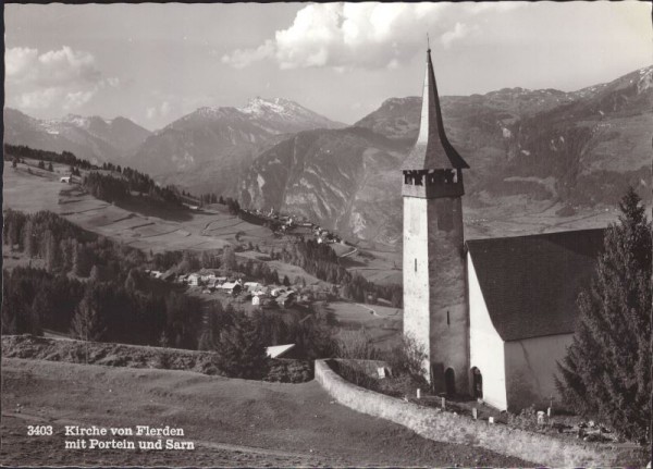 Kirche von Flerden mit Portein und Sarn