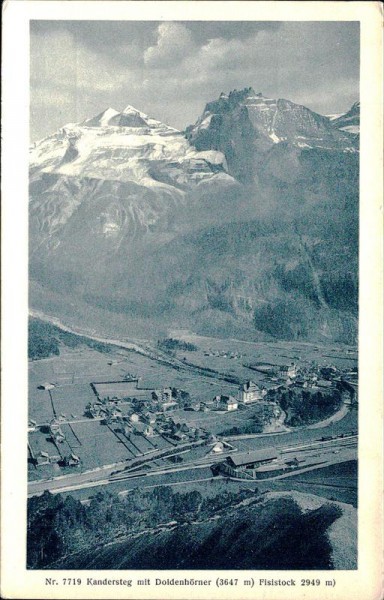 Kandersteg mit Doldenhörner und Fisistock Vorderseite