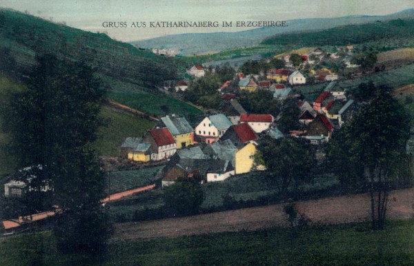Gruss aus Katharinaberg im Erzgebirge Vorderseite