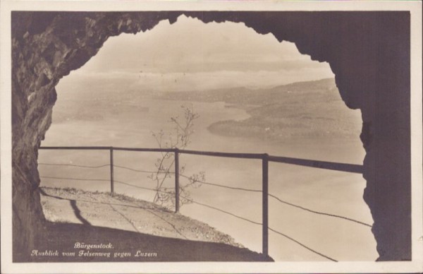 Bürgenstock - Ausblick vom Felsenweg gegen Luzern