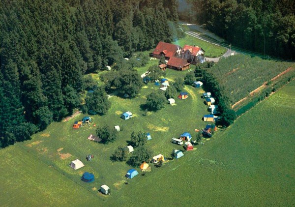 Camping Sursee, Mauensee LU  -  Flugaufnahmen Vorderseite