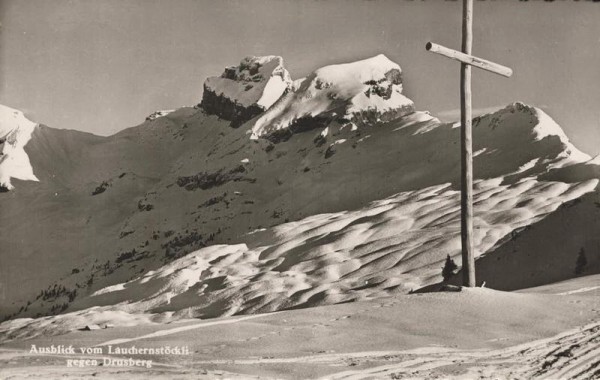 Ausblick von Lauchernstöckli gegen Drusberg. 1944 Vorderseite