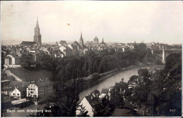 Bern vom Altenberg aus Vorderseite