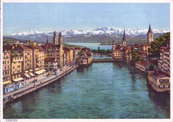 Zürich. Alpen