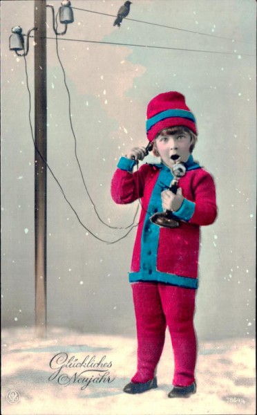 Glückliches Neujahr Vorderseite