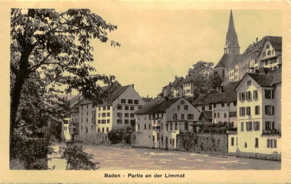 Baden, Partie an der Limmat Vorderseite