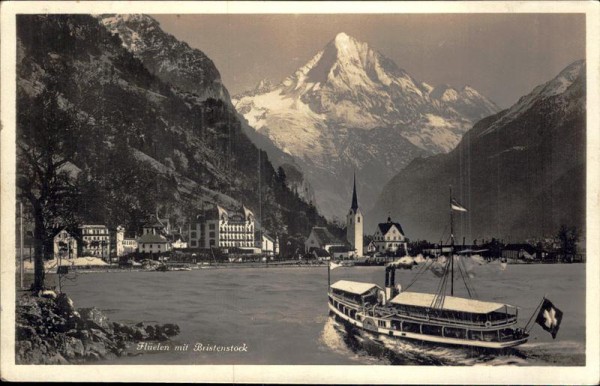 Flüelen mit Bristenstock Vorderseite
