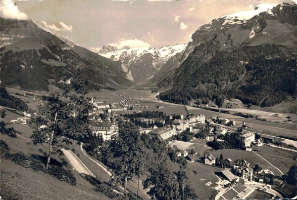 Engelberg mit Schwimmbad. 1935 Vorderseite