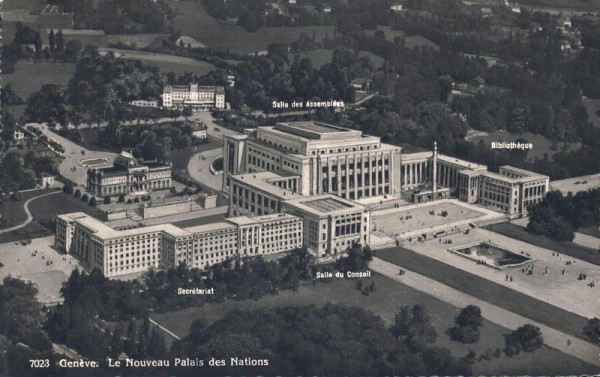 Genève. Le Nouveau Palais des Nations Vorderseite