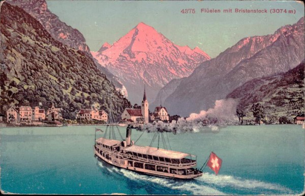 Flüelen mit Bristenstock Vorderseite