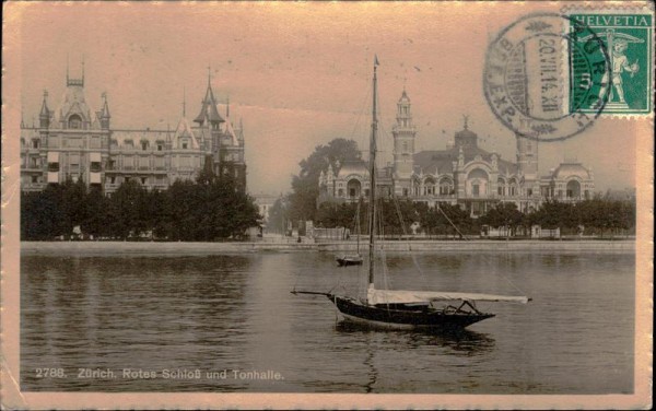 Zürich - Rotes Schloss und Tonhalle  Vorderseite