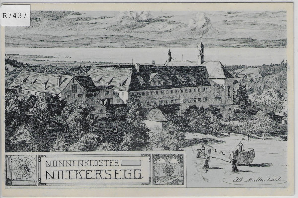 Nonnenkloster Notkersegg - Künstlerkarte Alb. Müller