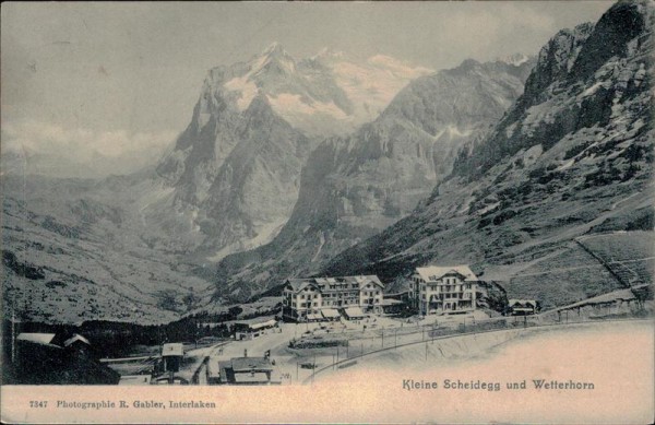 Kleine Scheidegg und Wetterhorn Vorderseite